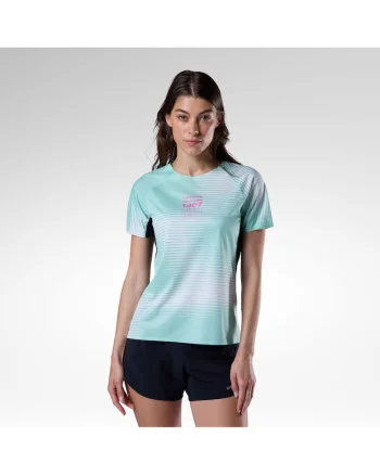 Tricou dama  W SAPA ULTRA TEE, albastru deschis cu alb, Alb/Albastru deschis