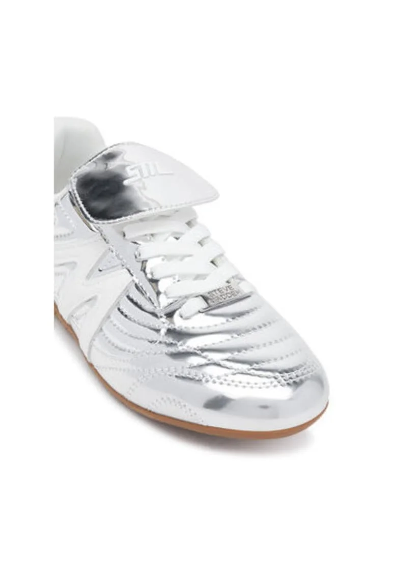 Pantofi sport dama, SM19000136,  Piele naturala, Argintiu, Argintiu
