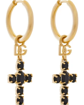 Cercei dama Dolce Gabbana, WEQ6D1 W1111, Sintetic, 0 EU, Negru/Auriu