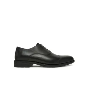 Pantofi barbati  U55H8A-00043, Piele naturala, Negru