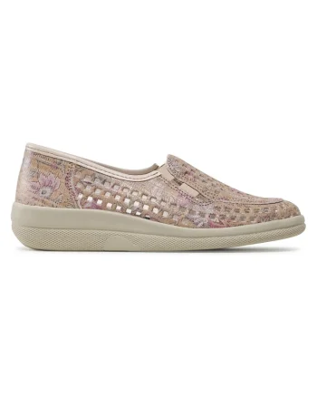 Mocasini dama  940249-08, Piele naturala, Bej