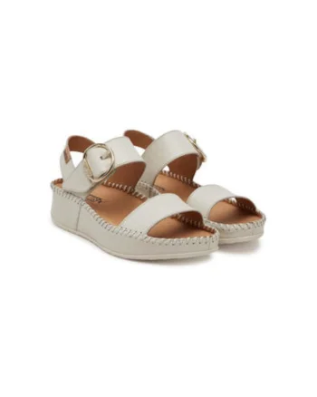 Sandale dama, W1C-0709,  Piele naturala, 41 EU, Alb