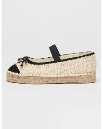 Pantofi loafer din material textil cu elastic, Negru/Maro deschis