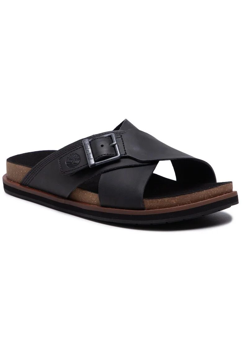 Slapi barbati  TB0A2B650151, Piele naturala, 43 EU, Negru
