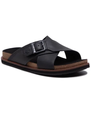 Slapi barbati  TB0A2B650151, Piele naturala, 43 EU, Negru