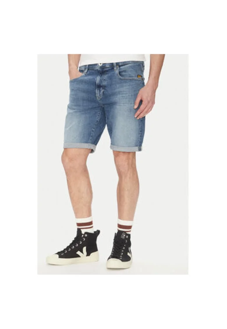 Pantaloni scurti din denim barbati G Star Raw, D10481-D634, Bumbac, 35 US, Albastru