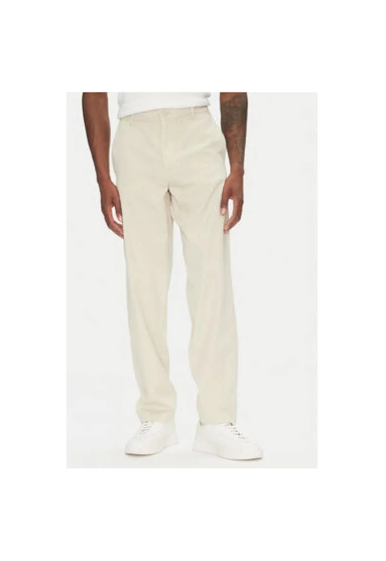 Pantaloni barbati  30-008031, Viscoza/Bumbac, Bej, Bej