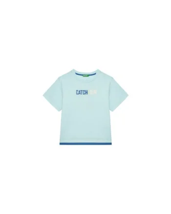 Tricou pentru baieti  3SLUG10JF, Bumbac, Albastru, Albastru