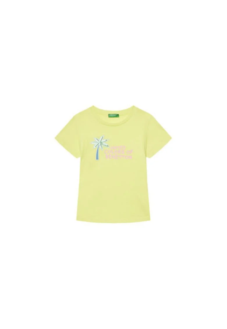 Tricou pentru fete  3I1XG10JB, Bumbac, Galben, Galben