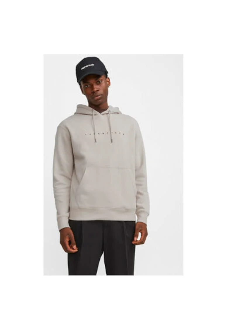 Bluza barbati Jack Jones, 12233972, Bumbac/Poliester, 3XL INTL, Bej