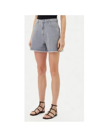 Pantaloni scurti din denim dama  PL801112UN7, Bumbac, 24 US, Gri
