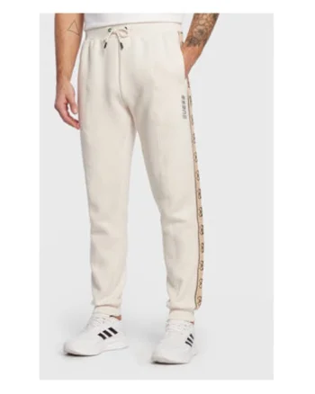 Pantaloni de trening cu logo si snur in talie