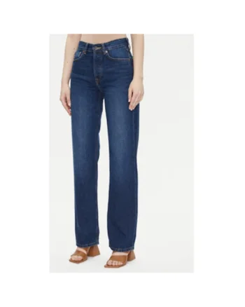 Pantaloni dama  PL204901EF12, Bumbac, Albastru, Albastru