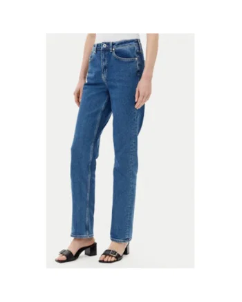 Pantaloni dama  A2W10033, Bumbac organic/Bumbac, Albastru, Albastru