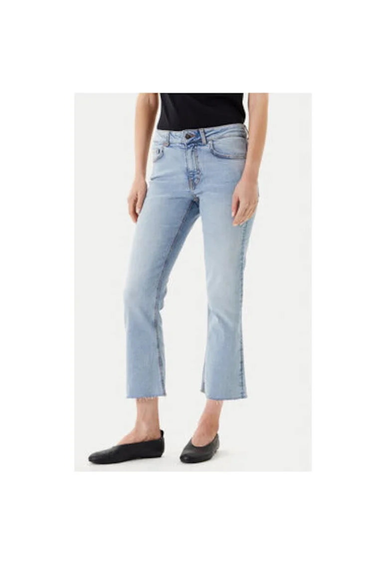 Pantaloni dama  4OTADE010, Bumbac, Albastru, Albastru