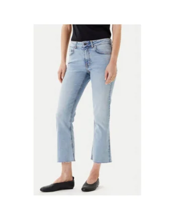 Pantaloni dama  4OTADE010, Bumbac, Albastru, Albastru