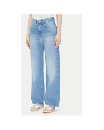 Pantaloni dama  PL204731MS7, Bumbac, Albastru, Albastru