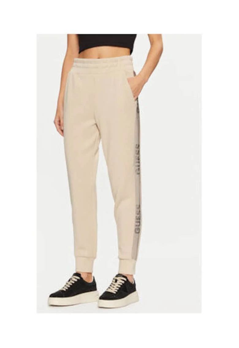 Pantaloni sport slim fit cu detaliu logo