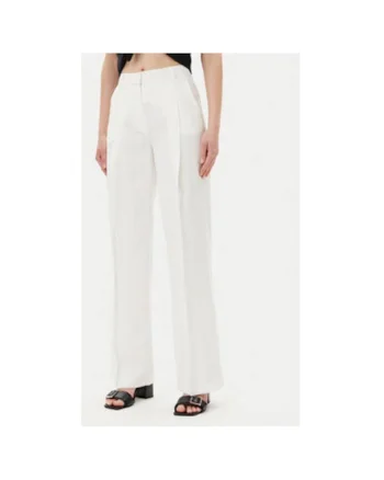 Pantaloni dama  GPP25374PA, Viscoza/Poliester, Alb