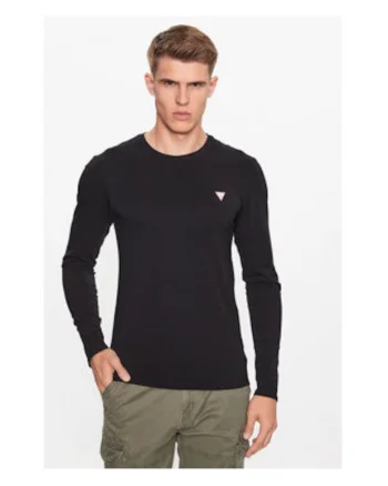 Bluza slim fit cu decolteu rotund