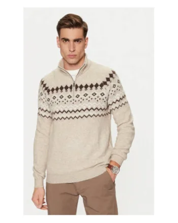 Pulover din tricot cu fermoar scurt