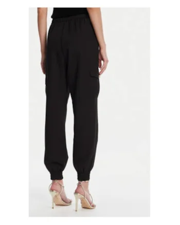 Pantaloni dama,  negru, 75% poliester, 19% viscoza, 6% elastan