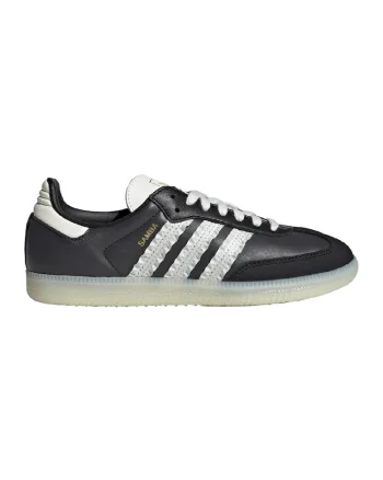 Pantofi sport din piele si piele intoarsa Samba OG, Alb/Negru