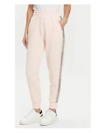 Pantaloni sport cu garnitura laterala cu logo