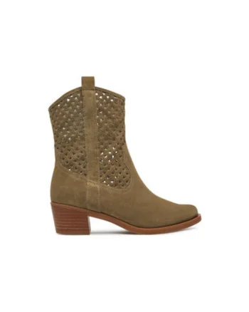 Botine dama  GALATEA_BS, Piele naturala, Maro