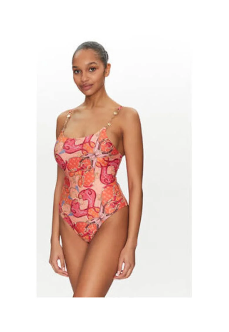Costum intreg de baie cu imprimeu abstract,