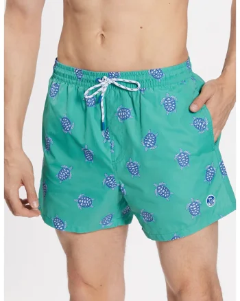 Pantaloni scurti de baie barbati,  Poliester, Verde, Verde