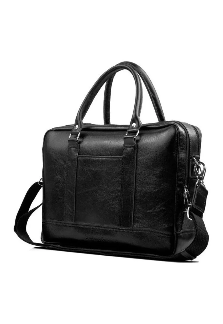 Geanta barbateasca din piele  SL02 ABERDEEN pentru laptop 15.6" negru