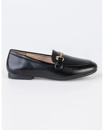 Pantofi loafer din piele ecologica, Negru