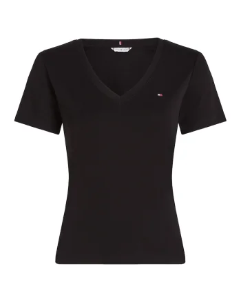 Tricou slim fit cu decolteu in V Cody, Negru