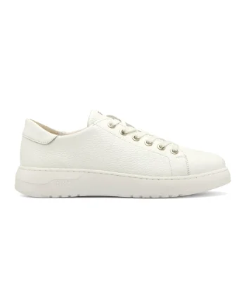 Pantofi sport de piele cu aspect granat Nora, Alb