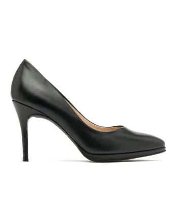 Pantofi de piele cu varf ascutit, Negru