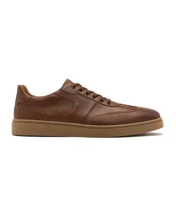 Pantofi sport de piele Ezra, Maro scortisoara