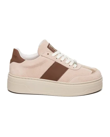 Pantofi sport Moxy low-cut cu platforma, Maro/Piersica