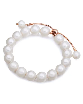 Bratara cu perle shell, Auriu rose