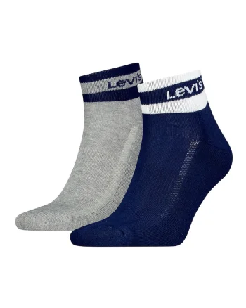 Set de sosete scurte unisex - 2 perechi, Gri melange/Bleumarin