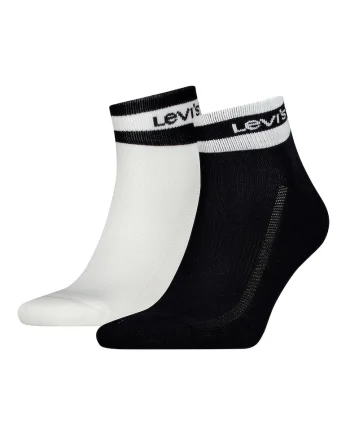Set de sosete scurte unisex - 2 perechi, Alb/Negru
