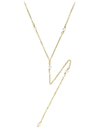 Colier din argint placat cu aur de 14K, Auriu