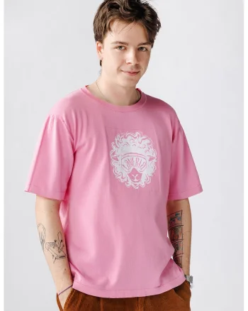 Tricou unisex cu imprimeu Dolly, Roz