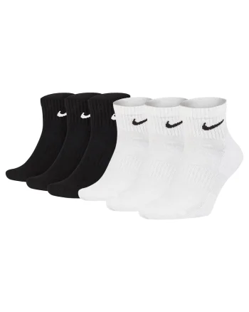 Set de sosete scurte unisex - 6 perechi, Alb/Negru