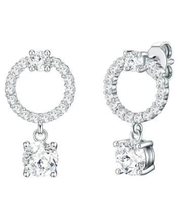 Cerei placati cu rodiu si decorati cu cristale Swarovski, Argintiu