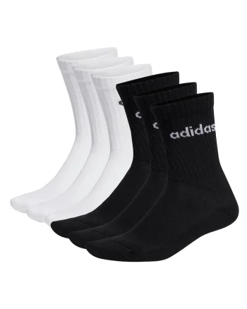 Set de sosete lungi unisex - 6 perechi, Alb/Negru