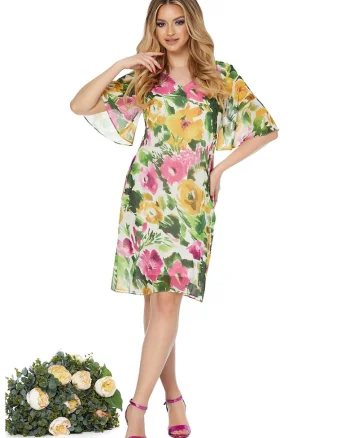 Rochie mini cu imprimeu floral Palome, Multicolor