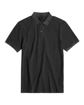 Tricou polo slim fit, Negru