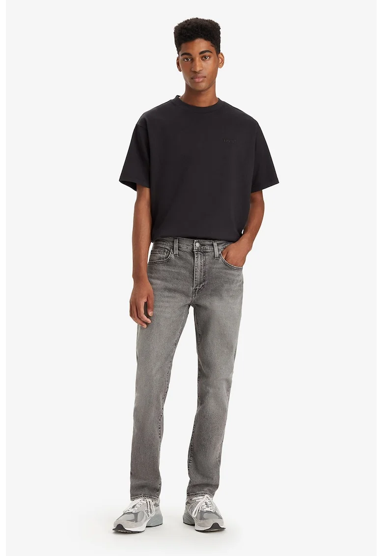 Blugi regular fit cu croiala conica si talie medie 502, Gri