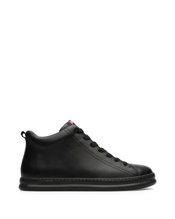 Pantofi sport mid-cut din piele Runner Four 1223, Negru